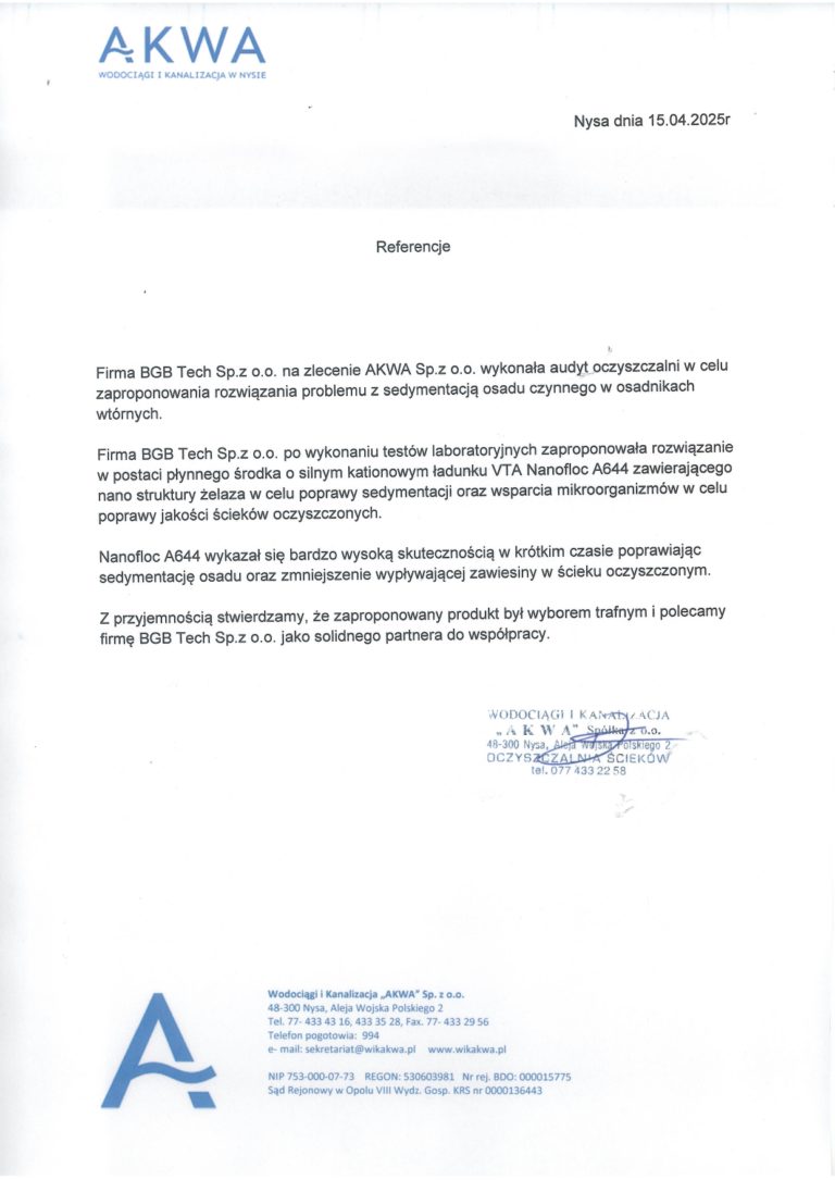Wodociągi i Kanalizacja "AKWA" Sp. z o.o.